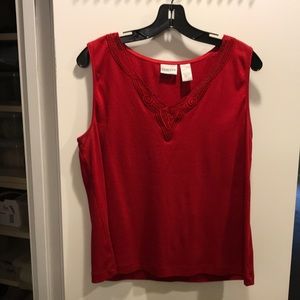 Chico’s sleeveless red top